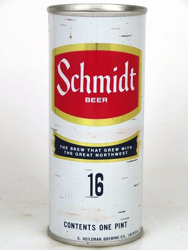 1972 Schmidt Beer 16oz One Pint T167-03 Saint Paul Minnesota