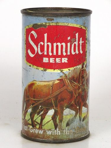 1954 Schmidt Beer "Plow Horses" 12oz 130-22.2m Saint Paul Minnesota
