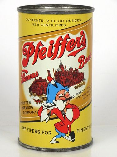 1953 Pfeiffer's Famous Beer 12oz 114-01.2 Detroit Michigan