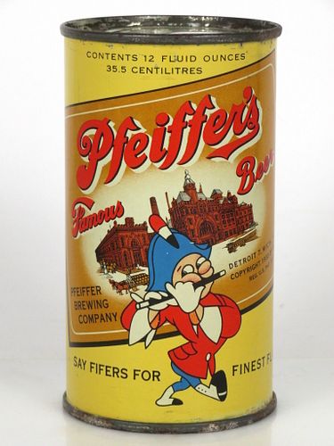 1950 Pfeiffer's Famous Beer 12oz 114-02.3 Detroit Michigan