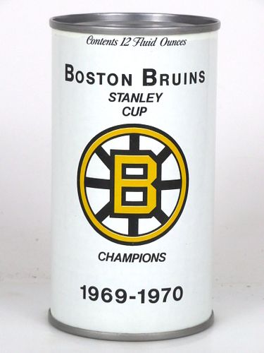 1970 Black Label Beer 1969-1970 Boston Bruins 12oz T206-05 Natick Massachusetts