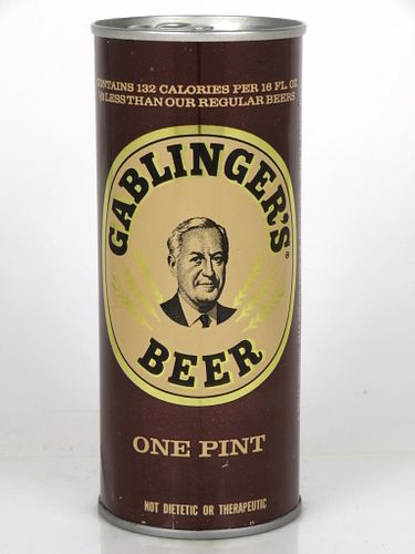 1969 Gablinger's Beer 16oz One Pint T151-11New Bedford Massachusetts