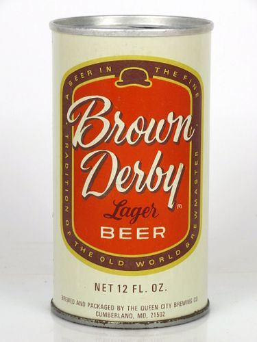 1969 Brown Derby Lager Beer 12oz T46-26 Cumberland Maryland