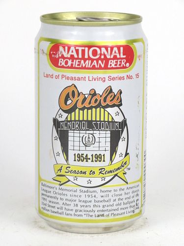 1991 National Bohemian Beer (Orioles Memorial Stadium) 12oz Unlisted Baltimore Maryland