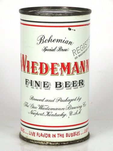 1958 Wiedemann's Fine Beer 12oz 145-35.1 Newport Kentucky