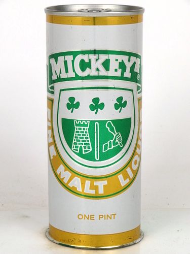 1968 Mickey's Fine Malt Liquor 16oz One Pint T156-23 Evansville Indiana