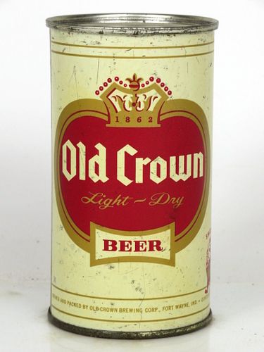 1961 Old Crown Beer 12oz 105-22 Fort Wayne Indiana