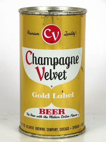 1958 Champagne Velvet Beer 12oz 48-29 Chicago Illinois