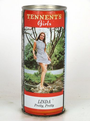 1971 Tennent's Lager Beer "Linda Pretty Pretty" 15½oz Glasgow Scotland