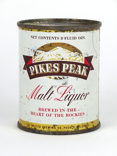 1958 Pikes Peak Malt Liquor 8oz 242-06 Pueblo Colorado