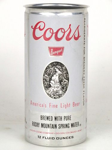 1975 Coors Banquet Beer (Test) white/silver/black 12oz T230-12V Golden Colorado