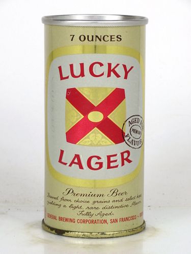 1964 Lucky Lager Beer 7oz Unpictured. San Francisco California