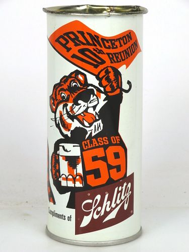 1969 Schlitz Princeton Class of 1959 10th Reunion 16oz One Pint 221-01Milwaukee Wisconsin