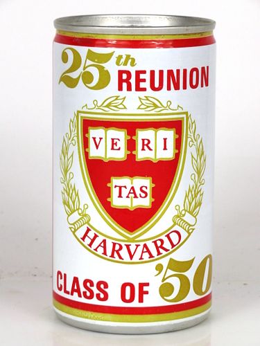 1975 Black Label Beer Harvard 1950th Reunion 12oz T216-15 Natick Massachusetts