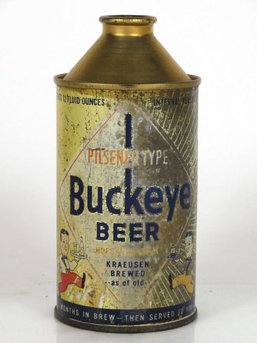1941 Buckeye Beer 12oz cone top can Toledo Ohio