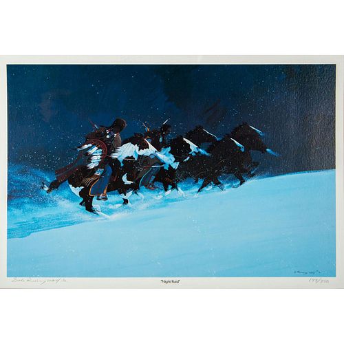 Gale Running Wolf Sr (American b.1950) Art Print, Night Raid