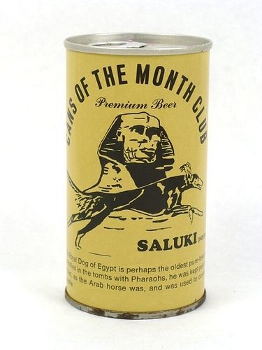 1979 Can of the Month Saluki Dog 12oz Ring Top Dubuque Iowa