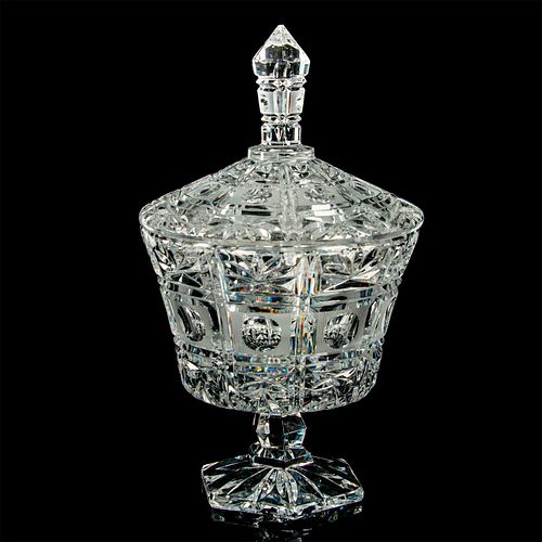 Vintage Cut Crystal Lidded Vase