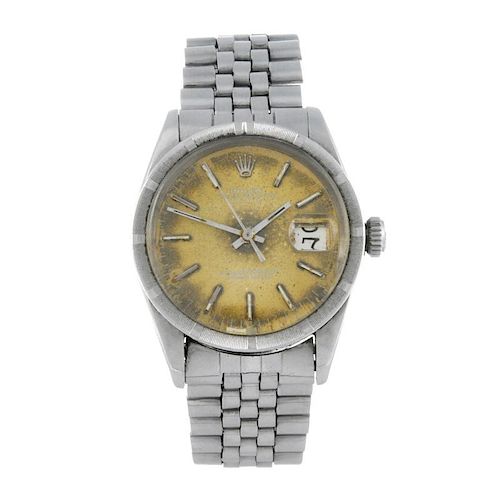 ROLEX - a gentleman's Oyster Perpetual Date bracelet watch. Circa 1966. Stainless steel case. Refere
