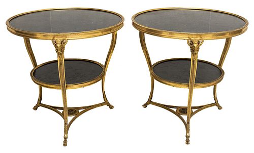 French Empire Style Gueridon Tables, Pr