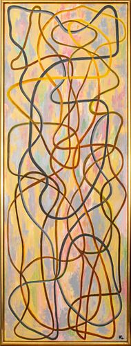 Kayo Lennar "Clairiere I" Abstract Oil on Canvas