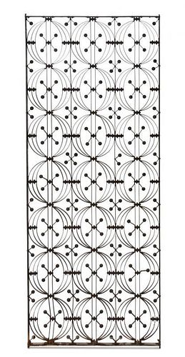 * A Louis Sullivan Cast and Wrought Iron Elevator Grille, from the Chicago Stock Exchange, Manufactured by the Winslow Brothers,