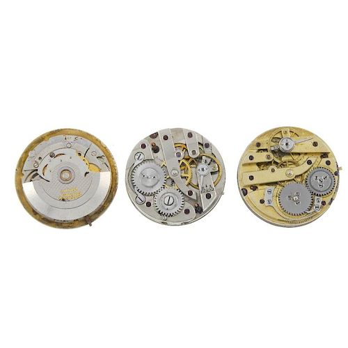 A group of watch movements. All recommended for spares and repair purposes only. Approximately 40.