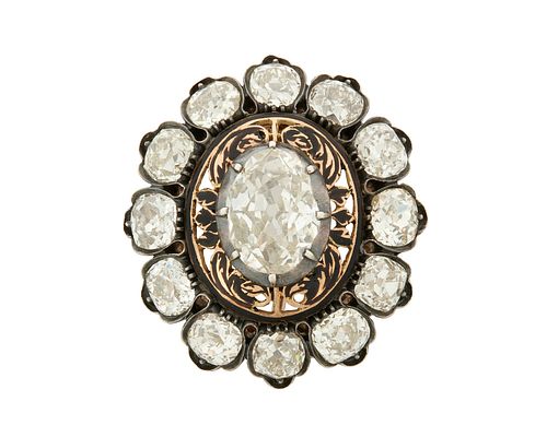 An antique diamond brooch