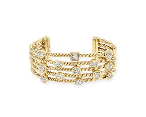 A David Yurman diamond "Confetti" flexible cuff bracelet