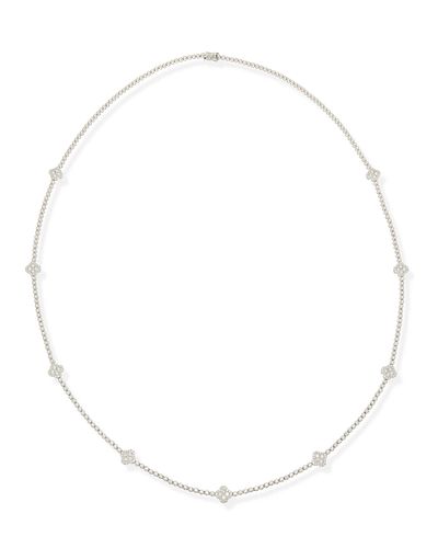 A diamond clover necklace