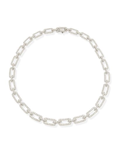 A diamond link necklace