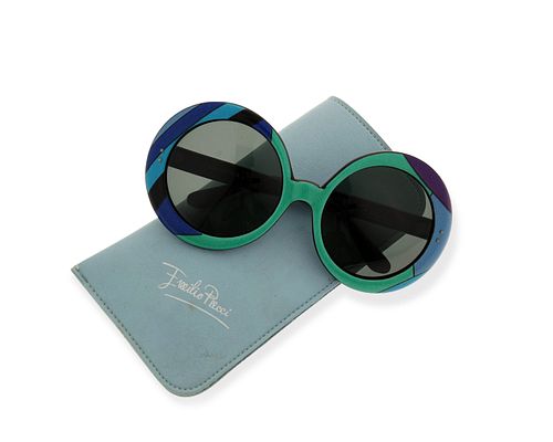 A pair of oversized Emilio Pucci sunglasses