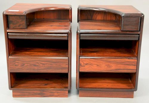 Pair Brouer Rosewood side cabinets. ht. 30 in.; wd. 21 in.; dp. 18 in.