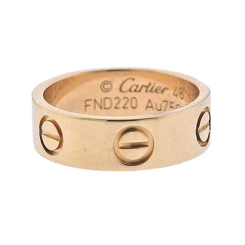 Cartier Love 18k Gold Band Ring Size 48