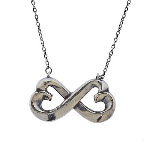 Tiffany &amp; Co Picasso Silver Infinity Heart Pendant Necklace