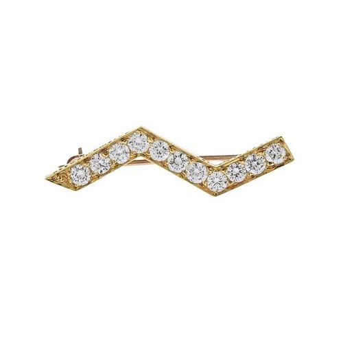 Tiffany &amp; Co Picasso 18k Gold Diamond Brooch Pin