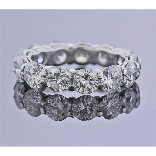 Platinum 6ctw Diamond Eternity Wedding Band Ring