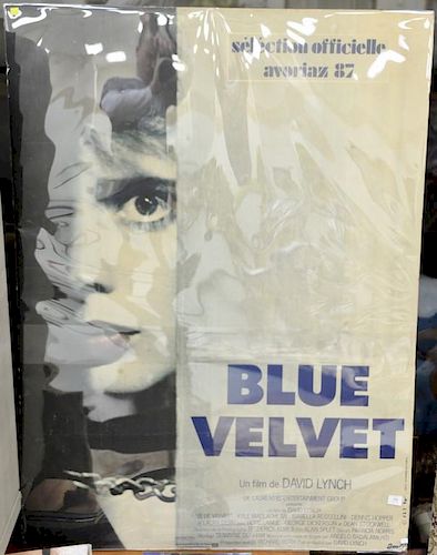 Lithograph, Blue Velvet Selection Officielle Avoriaz 87 poster un Film de David Lynch, 60" x 44".