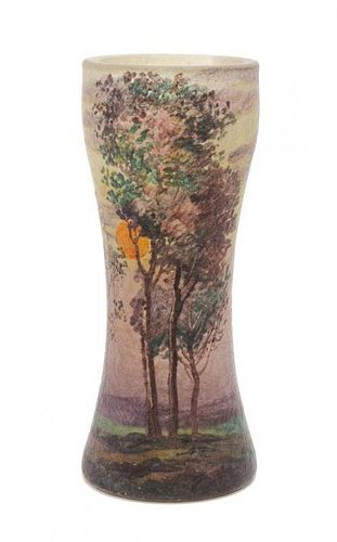 A Handel Glass Teroma Vase, Henry Bedigie, Height 8 inches.