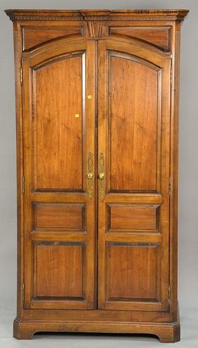 Contemporary two door cabinet with shelves and two over four drawer interior. ht. 80 in.; wd. 40 in.; dp. 20 in.