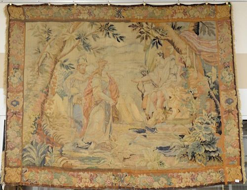 Tapestry wall hanging, late 19th century. 80" x 98"