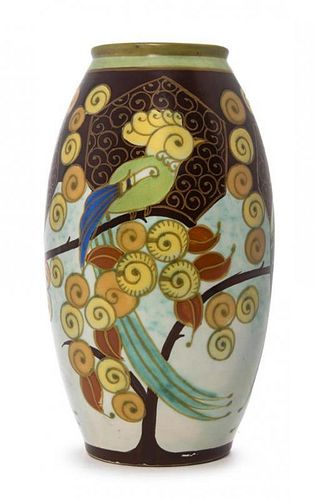 A Keramis Pottery Vase, Height 11 3/4 inches.