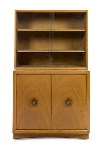 * A T.H. Robsjohn-Gibbings Walnut Cabinet, for Widdicomb, Height 61 x width 36 x depth 14 inches.
