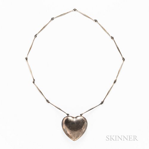 Georg Jensen Puffy Heart Necklace