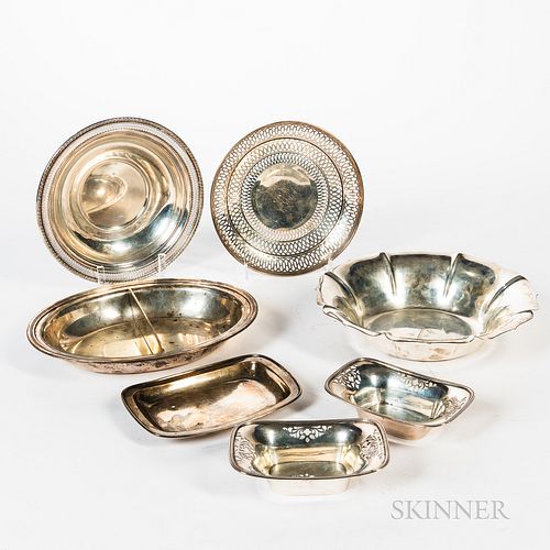 Seven Pieces of American Sterling Silver Tableware