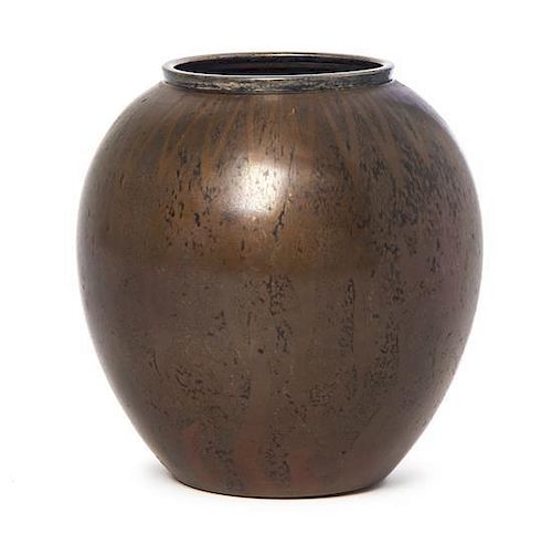 A WMF Mixed Metal Vase, Height 6 inches.
