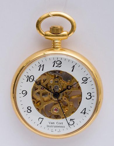 Van Cort Instrument Gold-Filled Pocket Watch