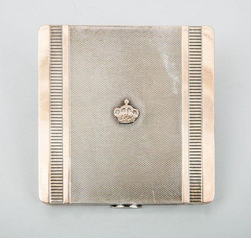 English Silver and Parcel-Gilt Cigarette Case