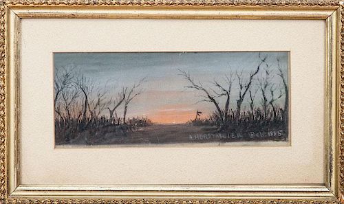Albert Horstmeier (1865-1940): Twilight Landscape