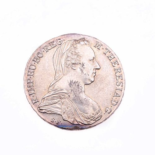 Moneda en plata. R-IMP-HU-BO-REG-M-THRRESIA-D-G. Peso: 28.0 g.